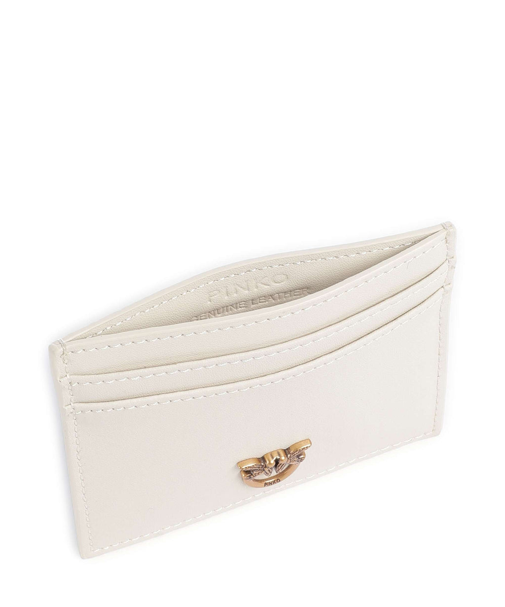 Pinko Credit card holder bianco seta/antique gold