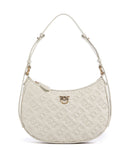 Pinko Half Moon Mini Bolsa tiracolo bianco seta/antique gold