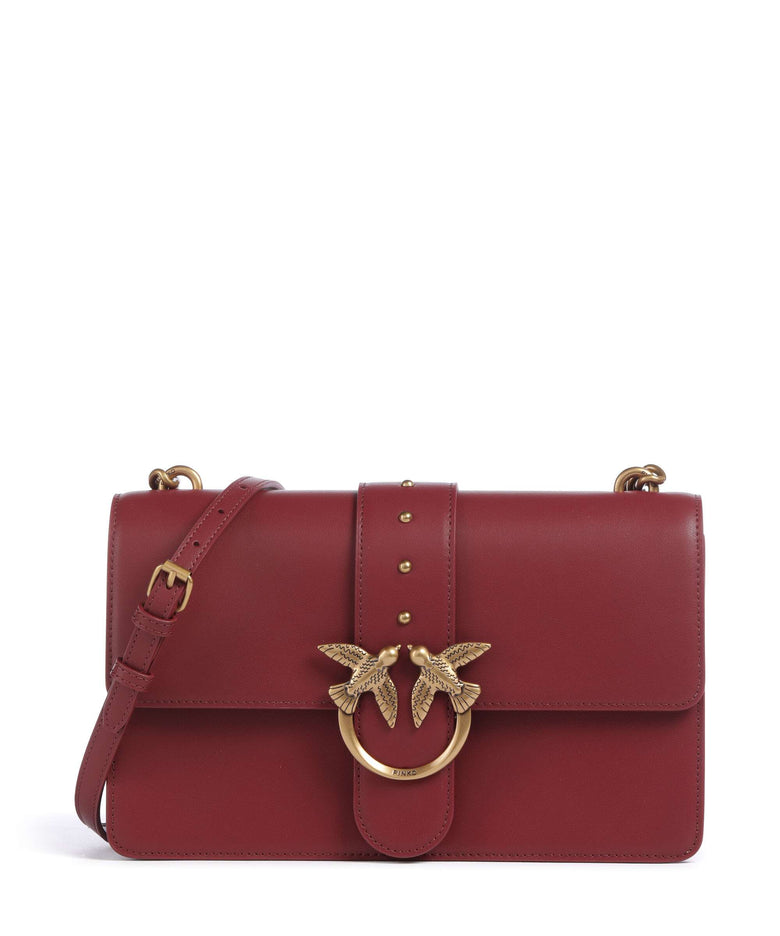Pinko Love One Classic Crossbody bag bordeaux merlot/antique gold