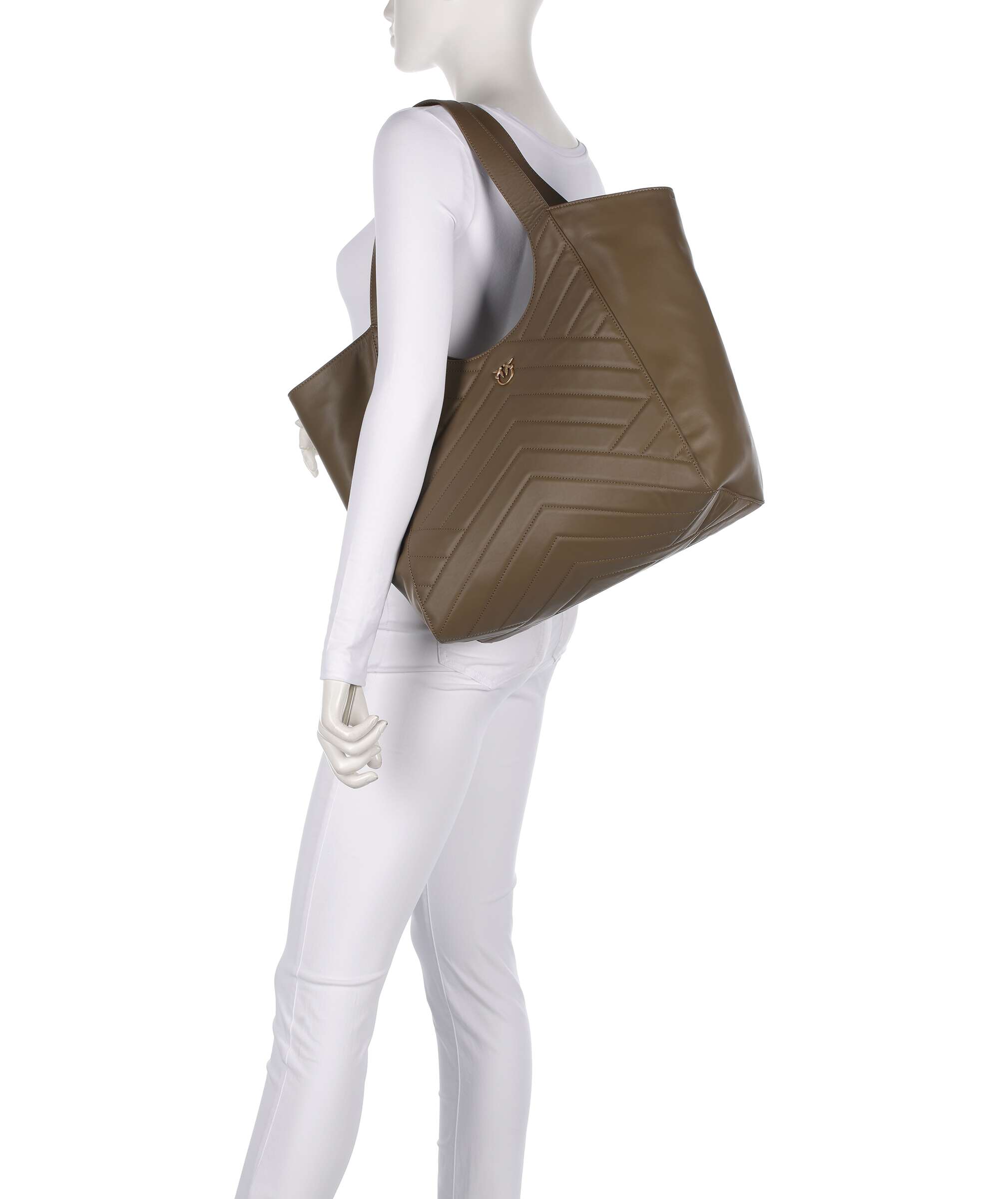 Pinko Puzzle Tote bag scricciolo/antique gold