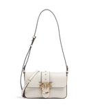 Pinko Love One Mini Slouchy Bolsa tiracolo bianco seta/antique gold
