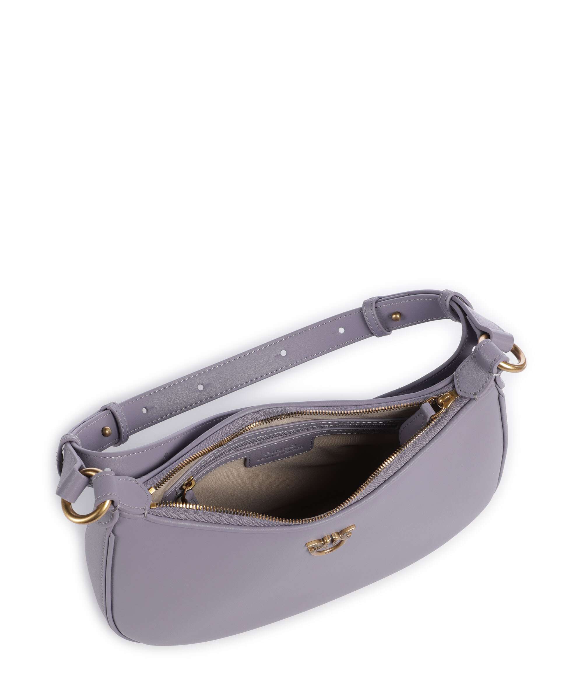 Pinko Half Moon Mini Shoulder bag cenerre viola/antique gold