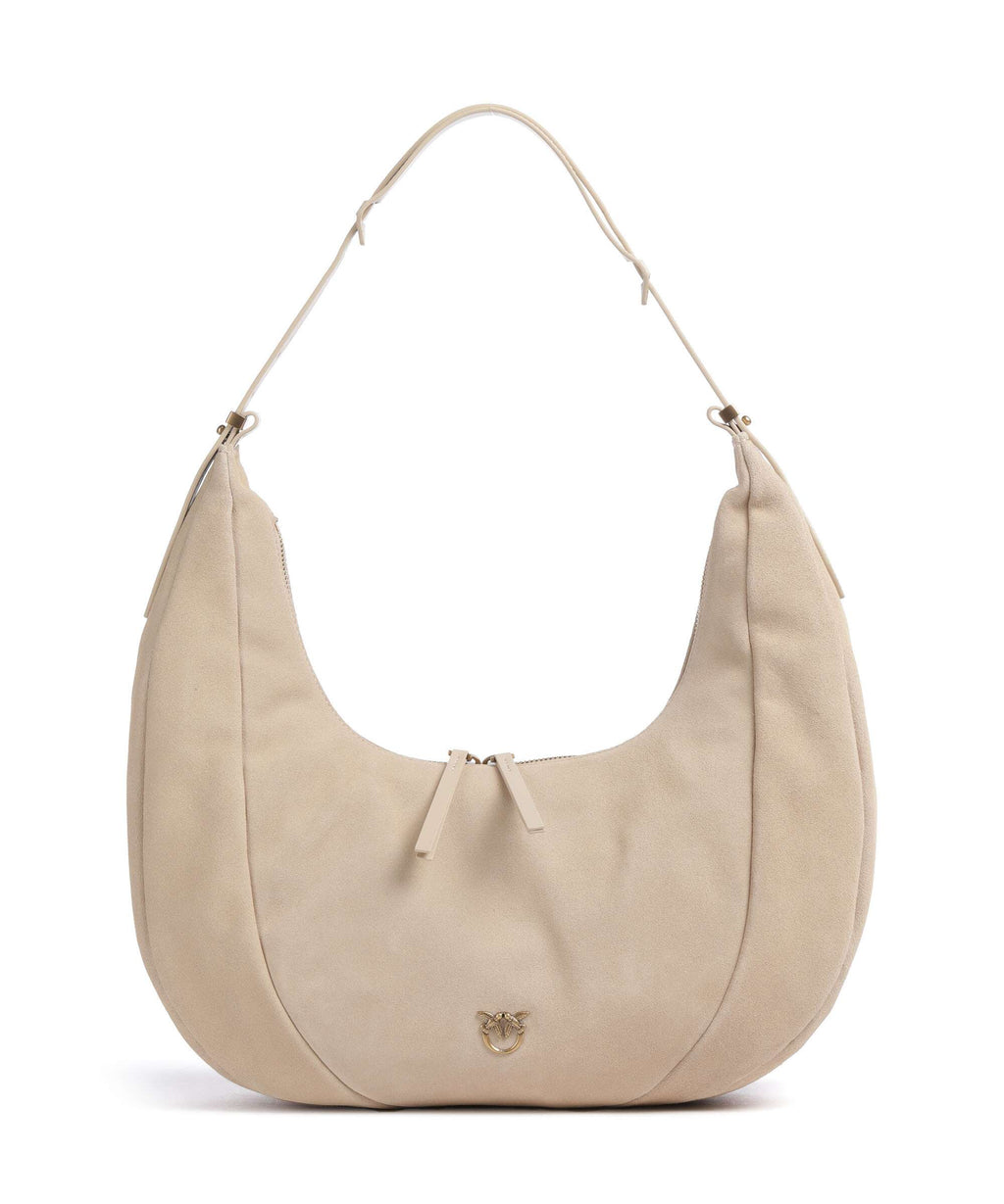 Pinko Slouchy Big Hobo bag beige/grigio fumo/antique gold