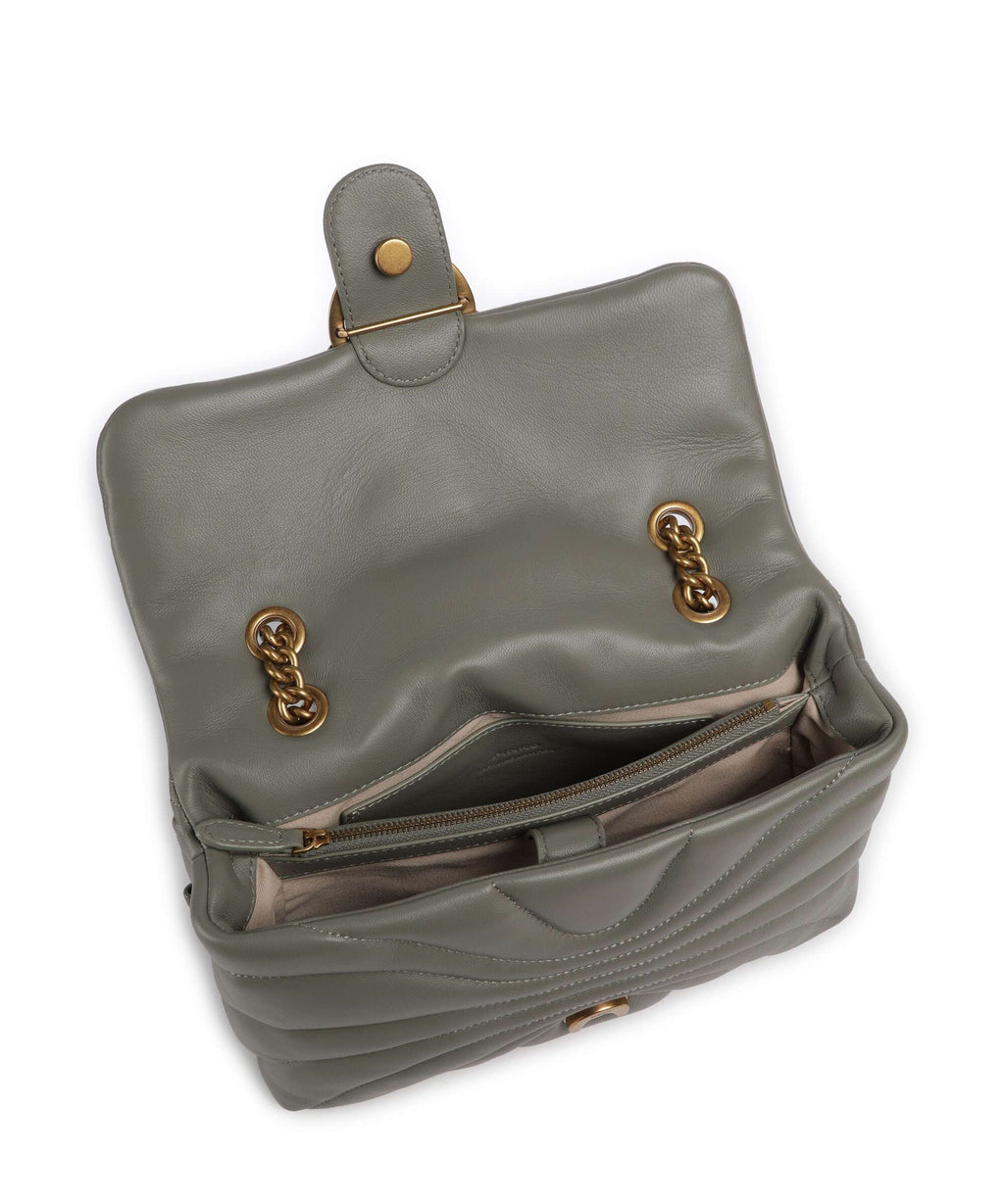 Pinko Love Puff Classic Shoulder bag verde vertiver/antique gold