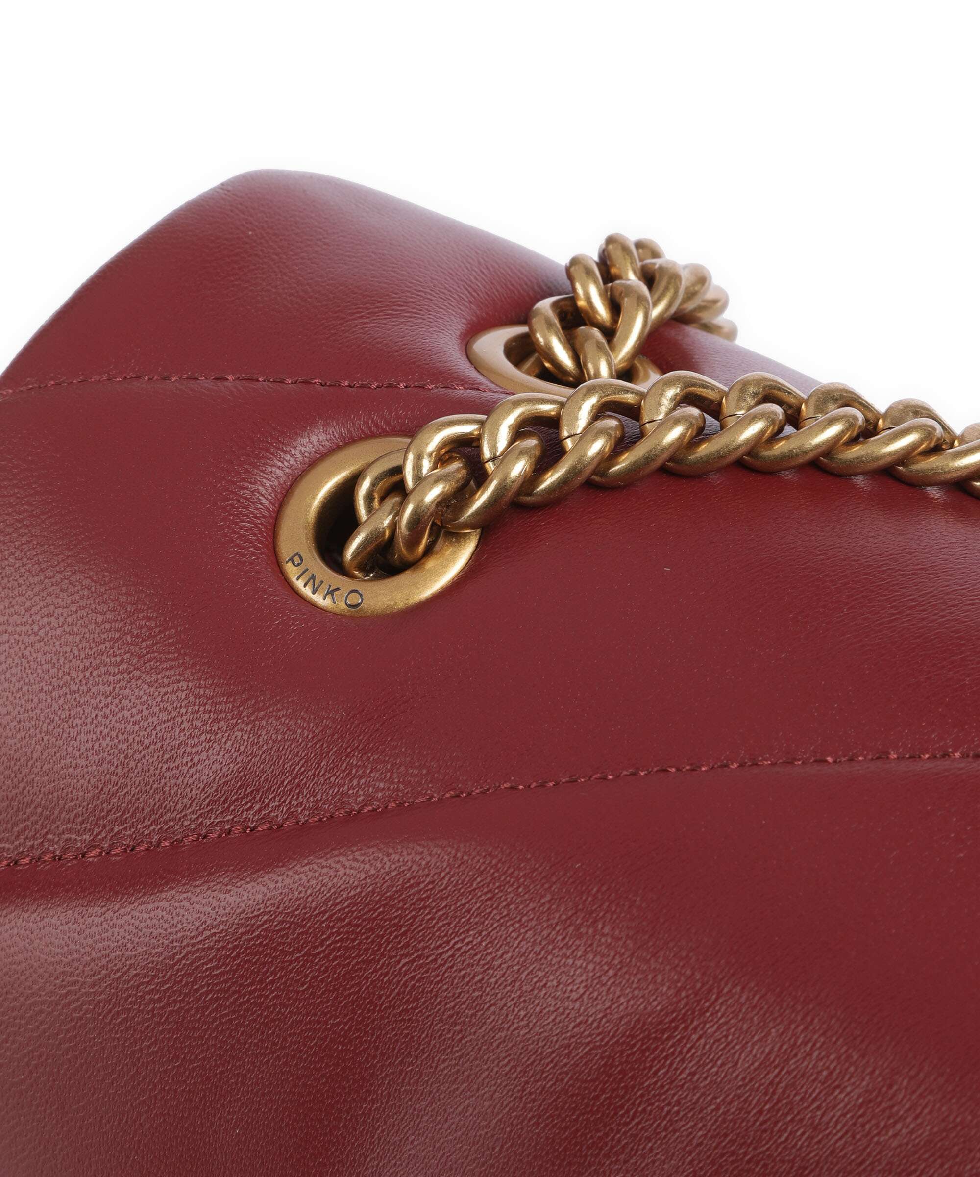 Pinko Love Puff Classic Shoulder bag bordeaux merlot/antique gold