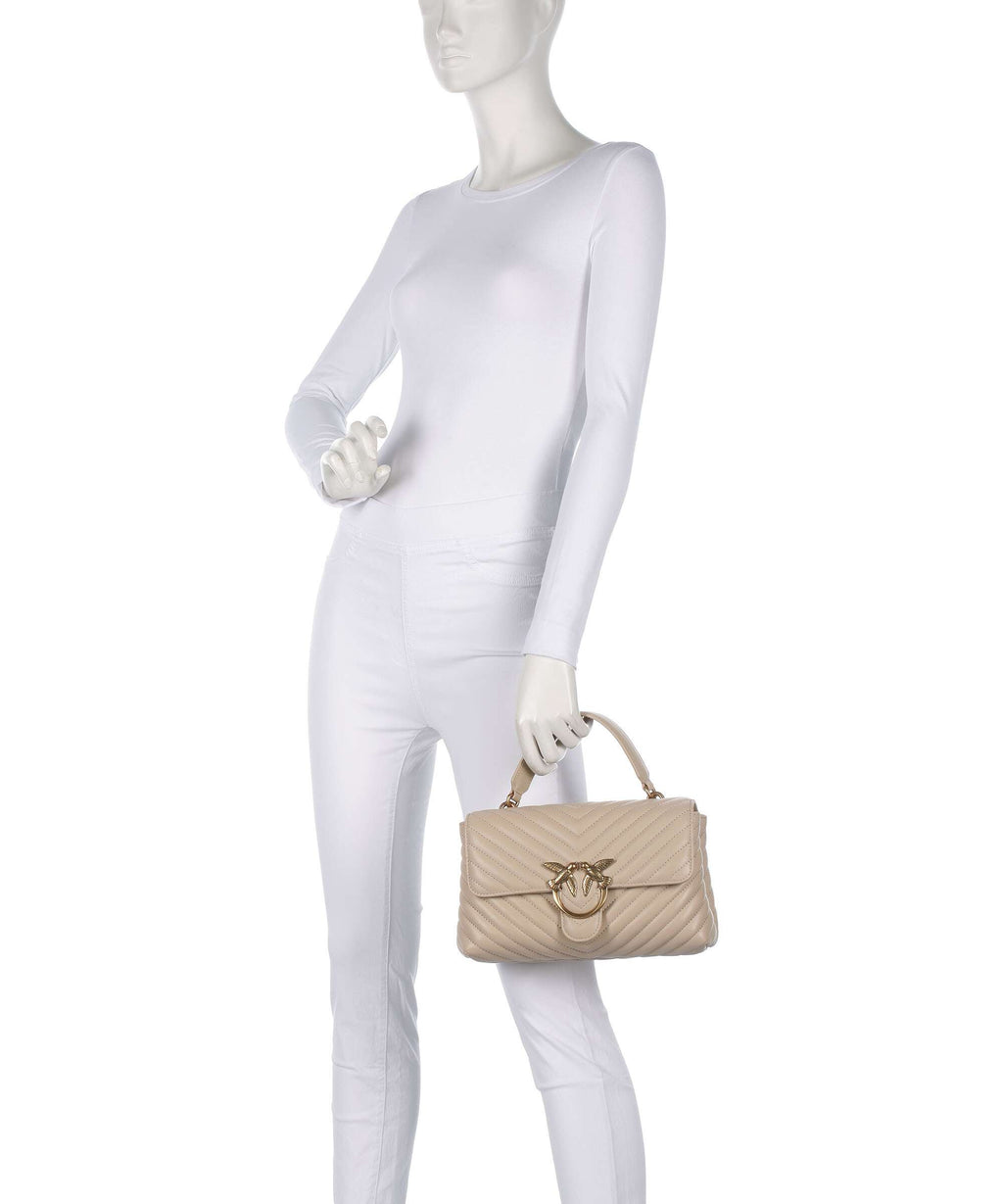 Pinko Love Lady Puff Classic Handbag beige/grigio fumo/antique gold