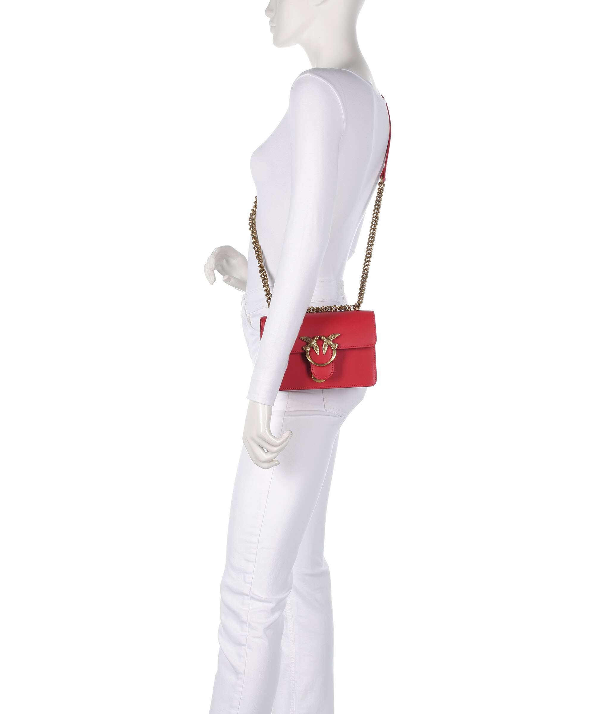 Pinko Love One Mini Shoulder bag rosso/antique gold