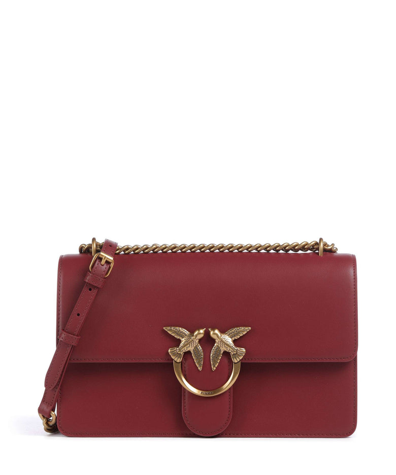 Pinko Love One Classic Shoulder bag bordeaux merlot/antique gold