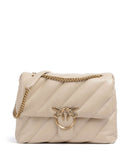 Pinko Love Puff Big Bolsa tiracolo beige/grigio fumo/antique gold
