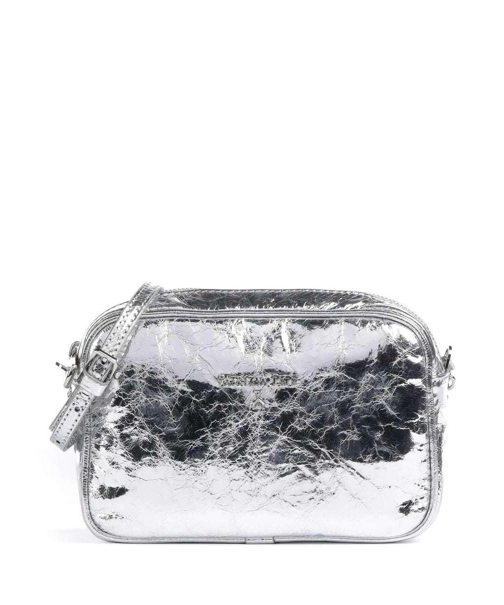 Patrizia Pepe Crossbody bag craquele silver