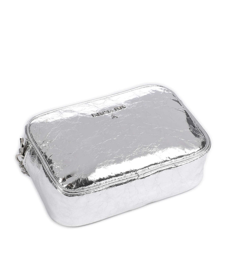 Patrizia Pepe Crossbody bag craquele silver