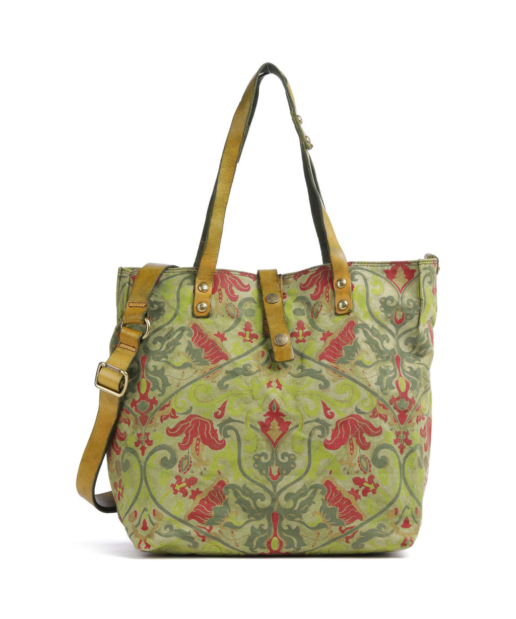 Campomaggi Tote bag beige/cedro/rosso/verde