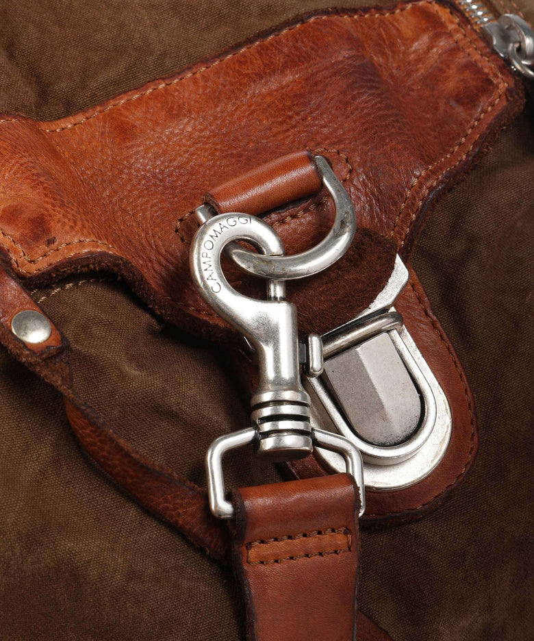 Campomaggi Weekend bag verde militare/cognac