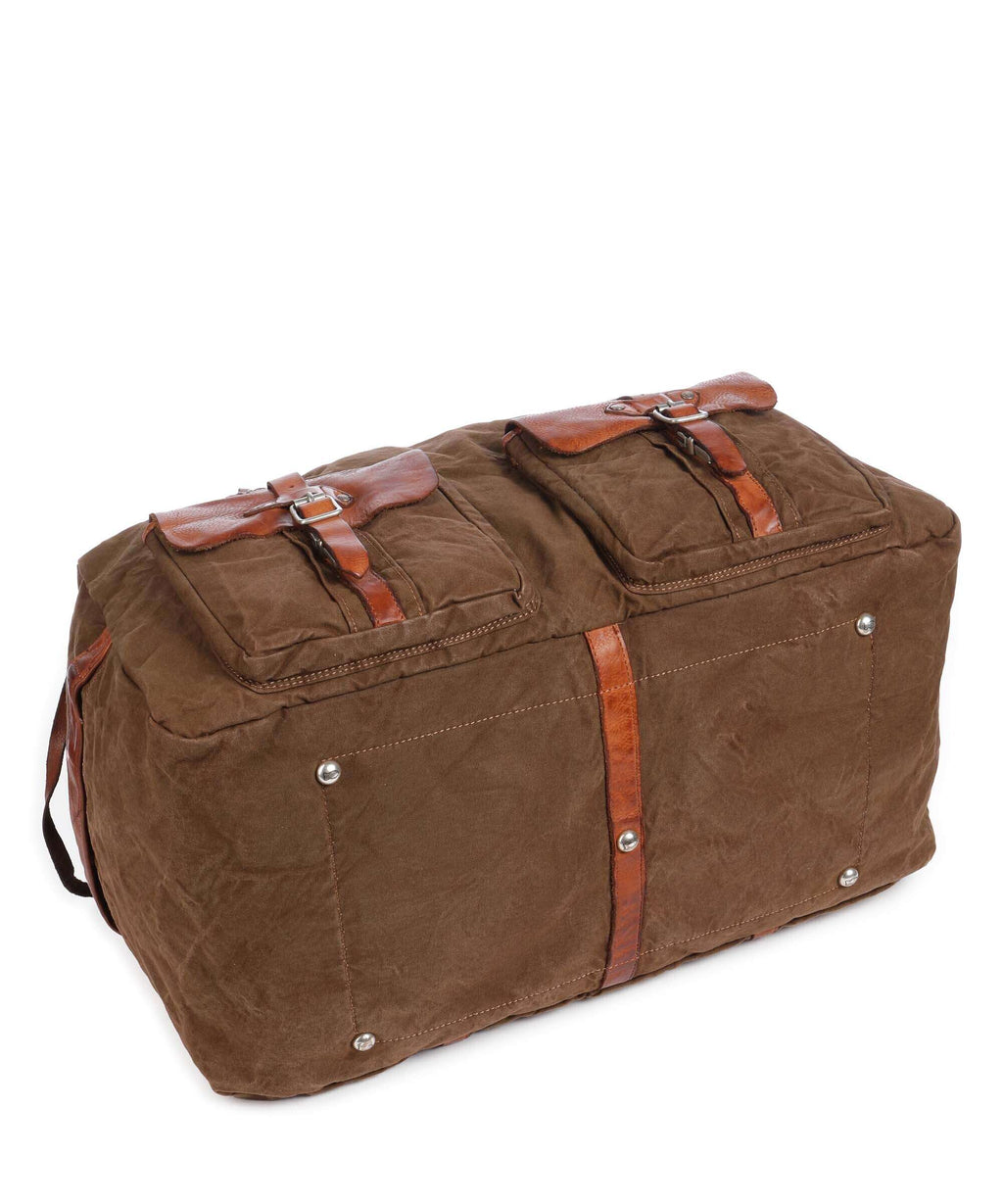 Campomaggi Weekend bag verde militare/cognac