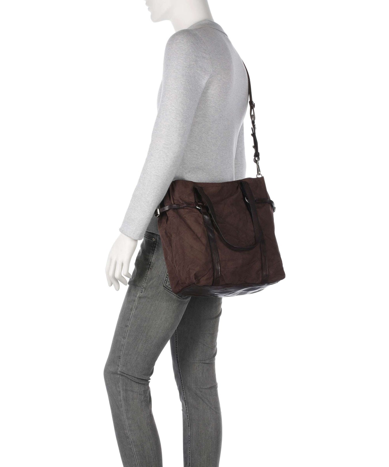 Campomaggi Tote bag verde militare/moro