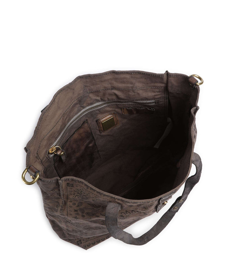 Campomaggi Tote bag verde militare/nera