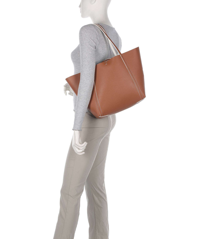 Armani Exchange Angie Tote bag brown/white