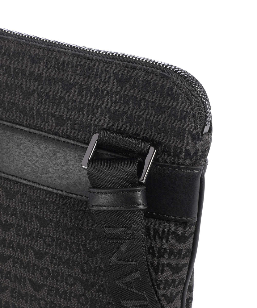 Emporio Armani Logo Jacquard Crossbody bag bristol black