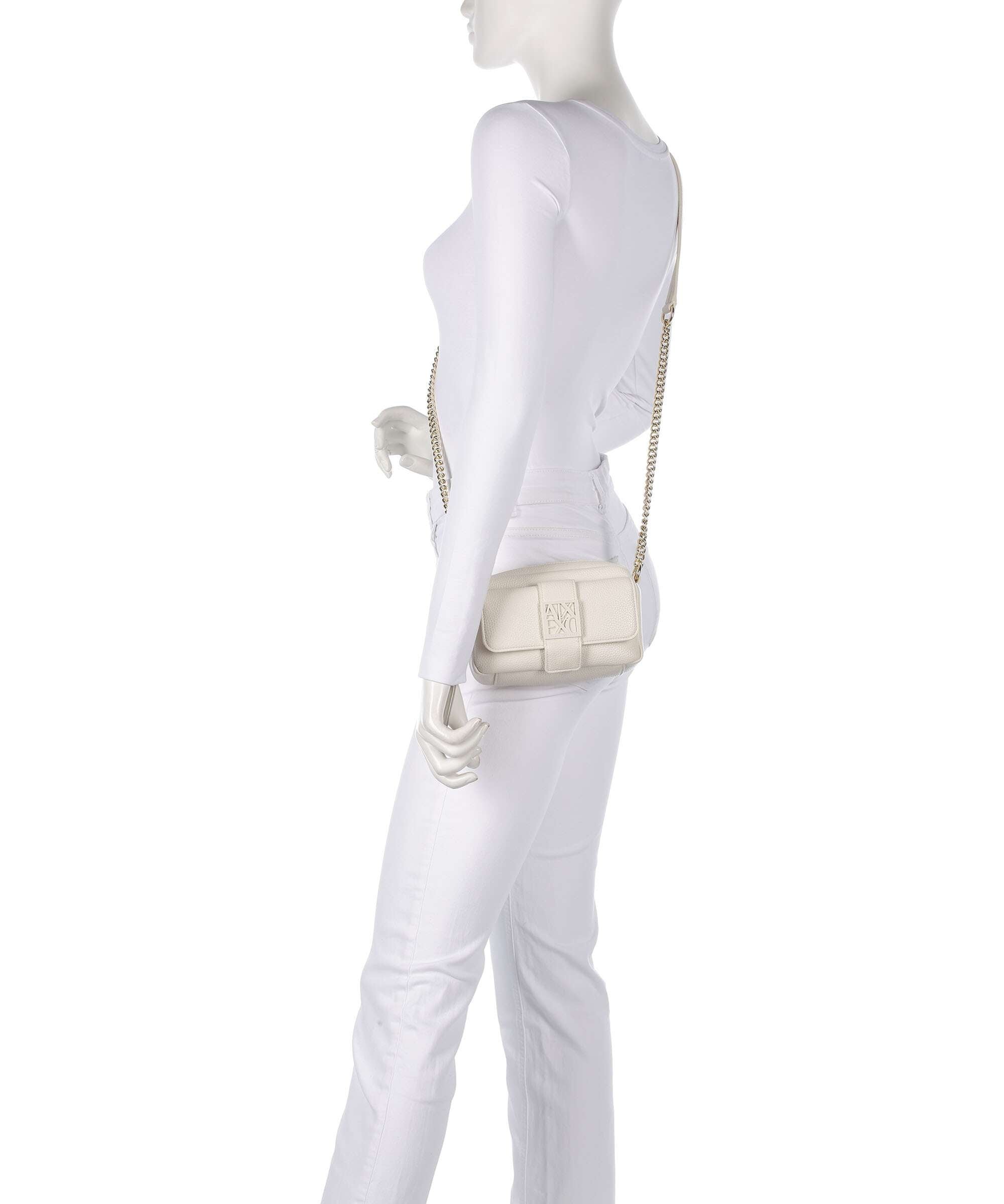 Armani Exchange Susie Soft Crossbody bag offwhite