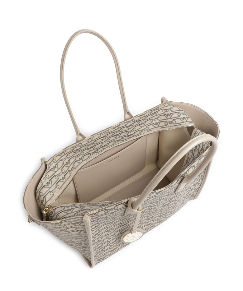 Emporio Armani La Gio Tote bag ecru/nero