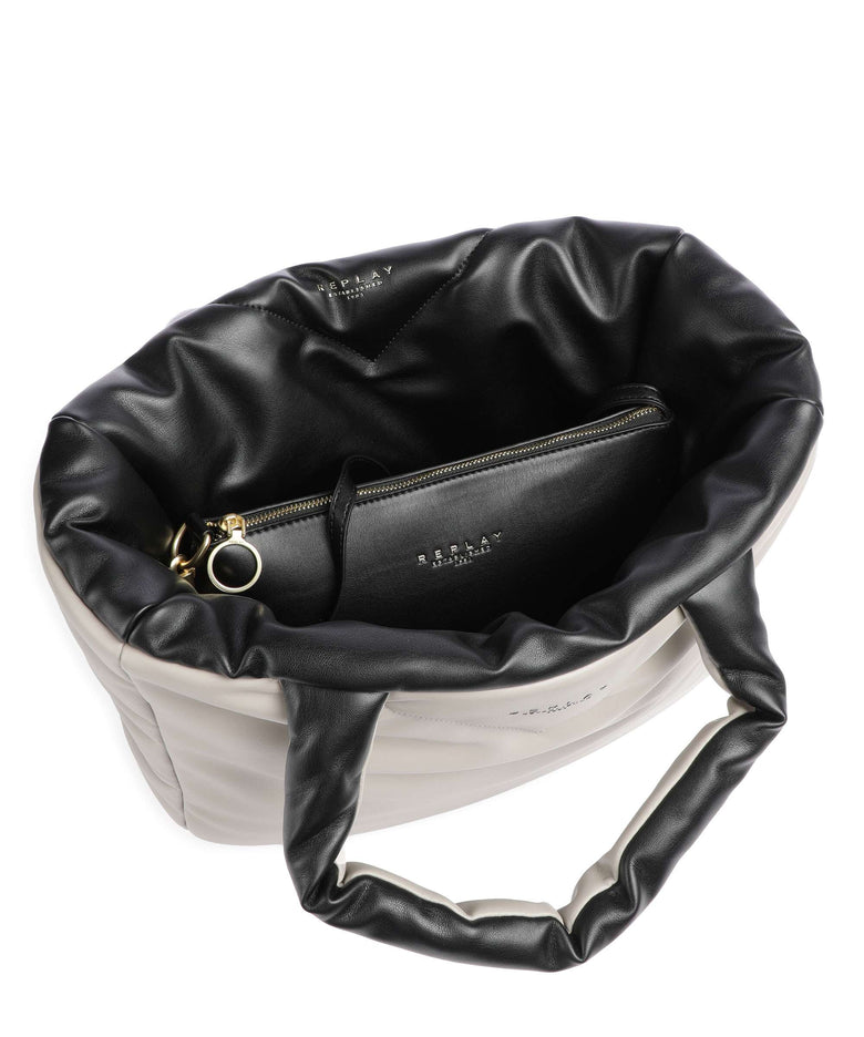 Replay Tote bag iron grey/black