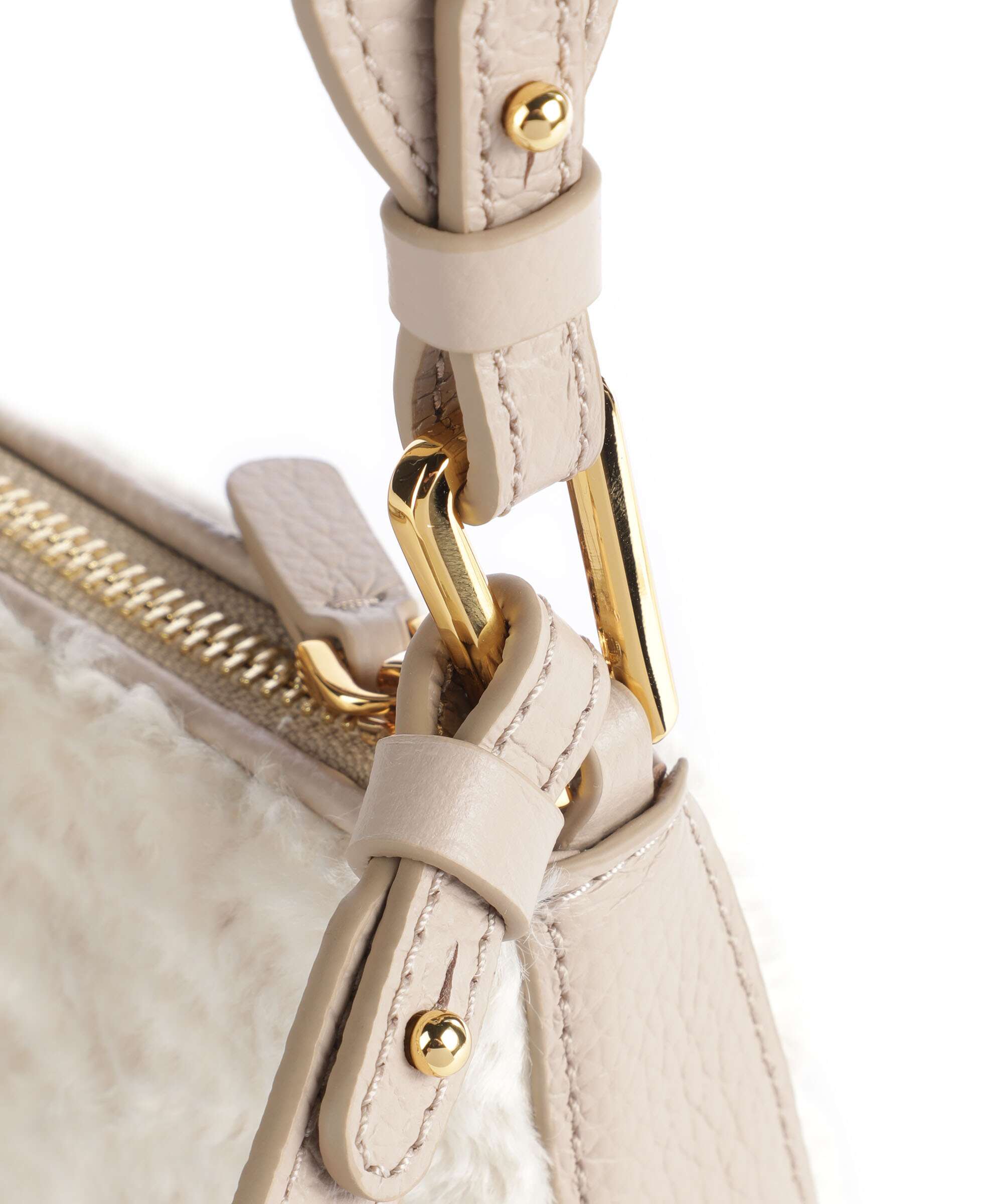 Coccinelle Merveille Astrakan Shoulder bag natural