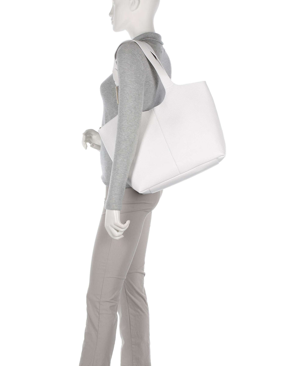 Coccinelle Brume Tote bag brillant white