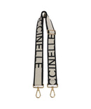 Coccinelle Nastro Signature Bag strap chalk/noir