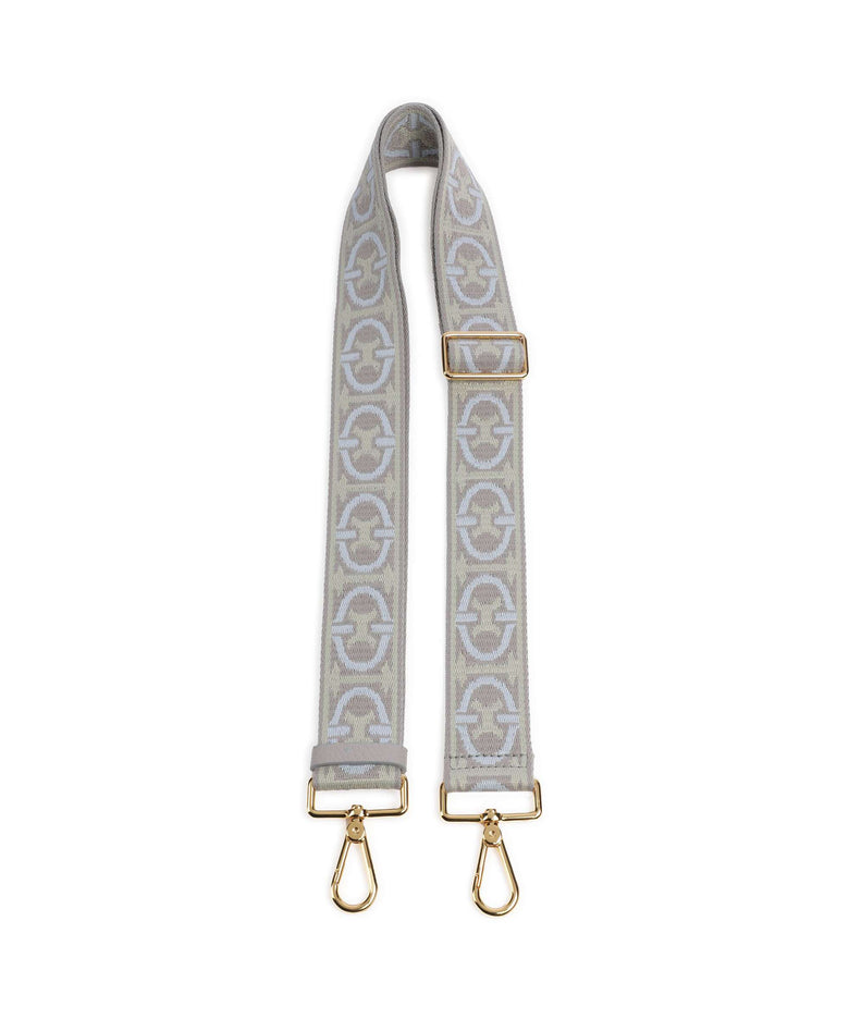 Coccinelle Nastro Monogram Tricolor Bag strap multicolour/celeste/light grey