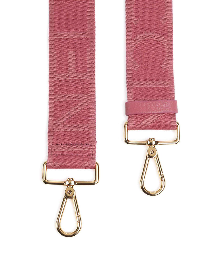 Coccinelle Nastro Signature Bag strap rosewood