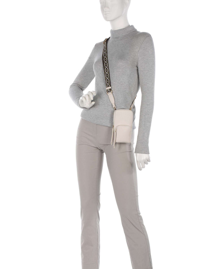 Coccinelle Pixie Phone bag lambskin white