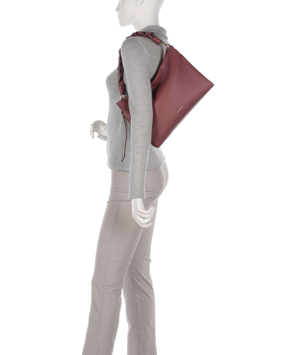 Coccinelle Boheme Grana Double Hobo bag brandy/grenadine red