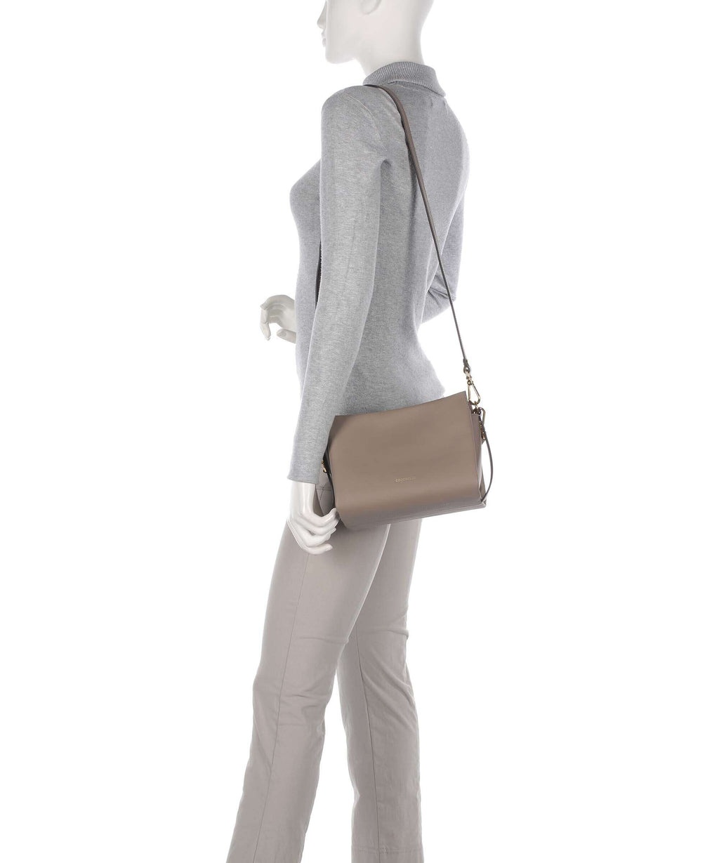 Coccinelle Boheme Grana Double Handbag warm taupe/rosette