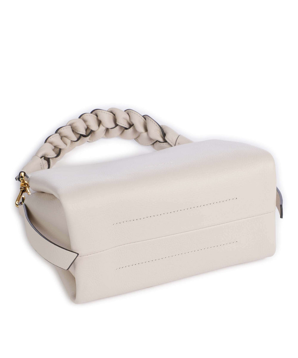 Coccinelle Boheme Grana Double Handbag lambskin white/laurel green