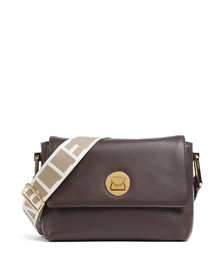 Coccinelle Liya Signature Crossbody bag fondant brown
