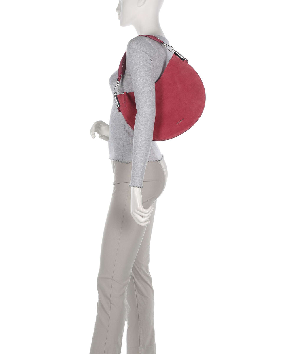 Coccinelle Sunup Suede Hobo bag rosewood