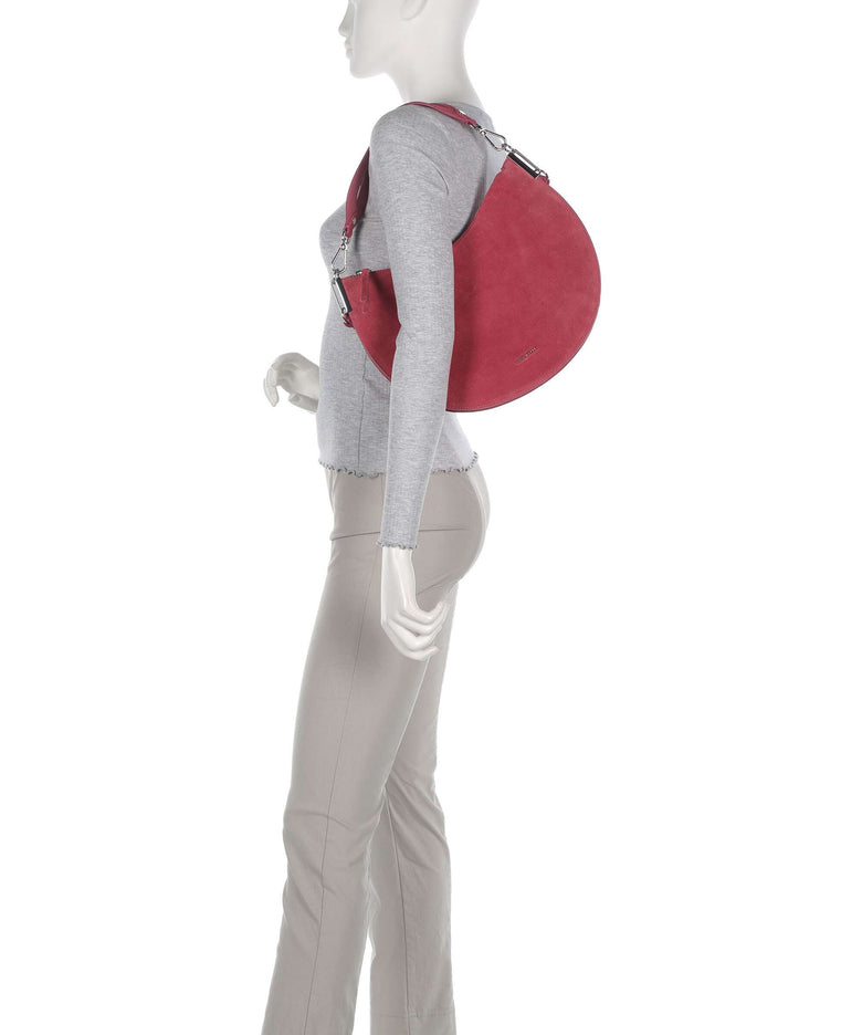 Coccinelle Sunup Suede Hobo bag rosewood