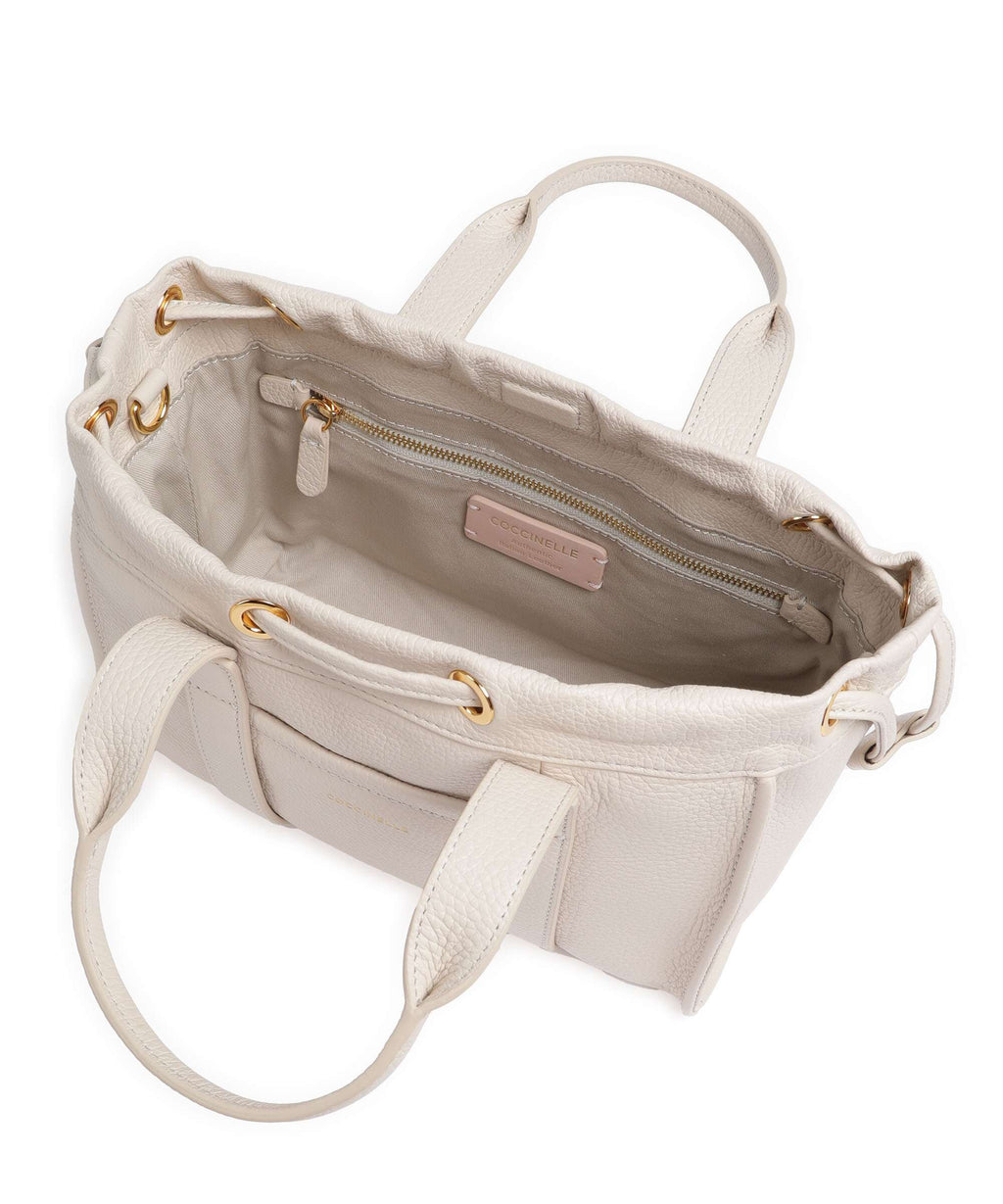 Coccinelle Signature 2Day Handbag lambskin white