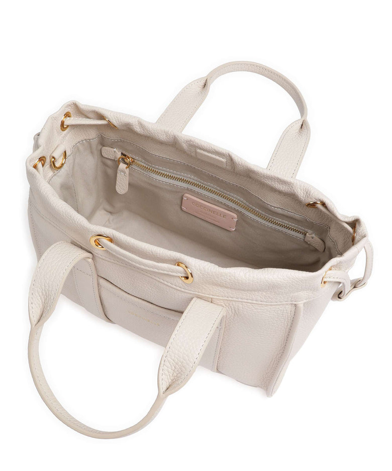Coccinelle Signature 2Day Handbag lambskin white