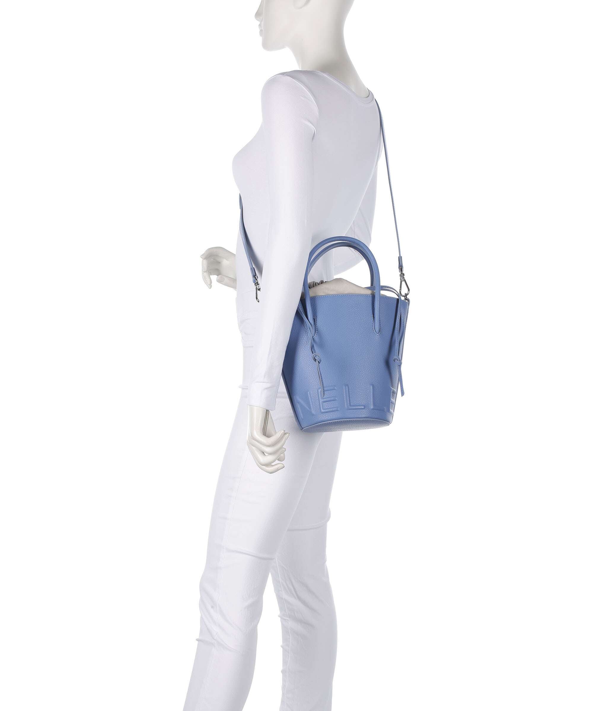 Coccinelle Myrtha Maxi Logo Bucket bag azul