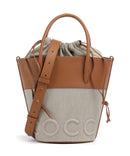 Coccinelle Myrtha Canvas Saco de balde natural/cuir