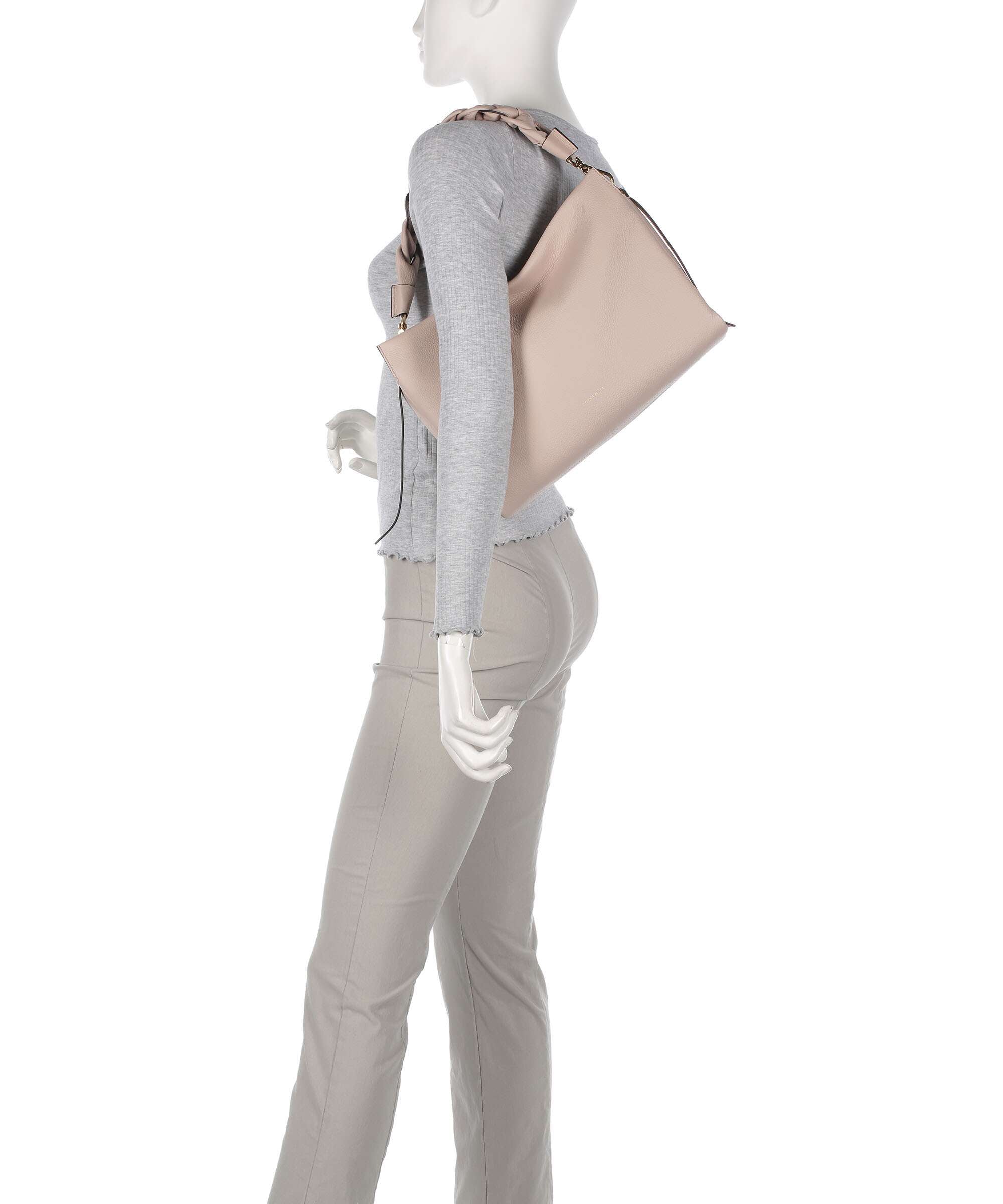 Coccinelle Boheme Grana Double Hobo bag rosette/warm taupe