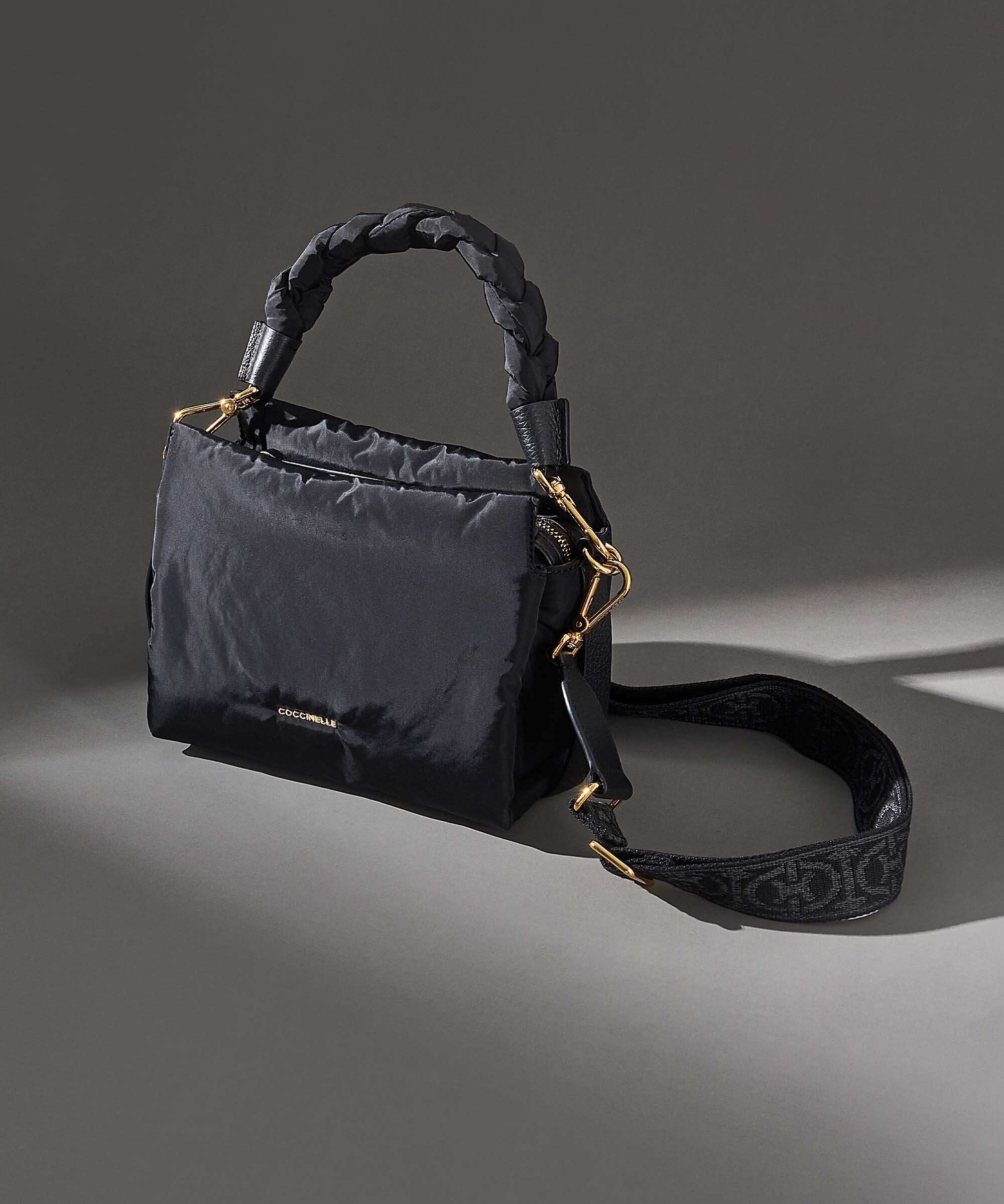 Coccinelle Boheme Puffy Nylon Handbag noir