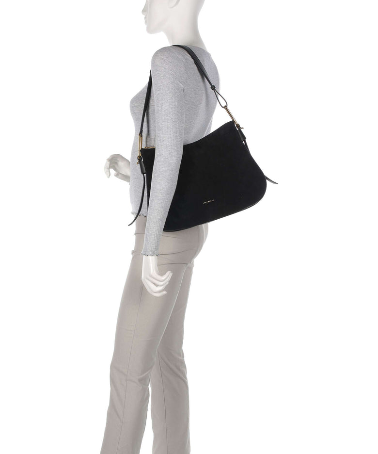 Coccinelle Magie Suede Hobo bag noir
