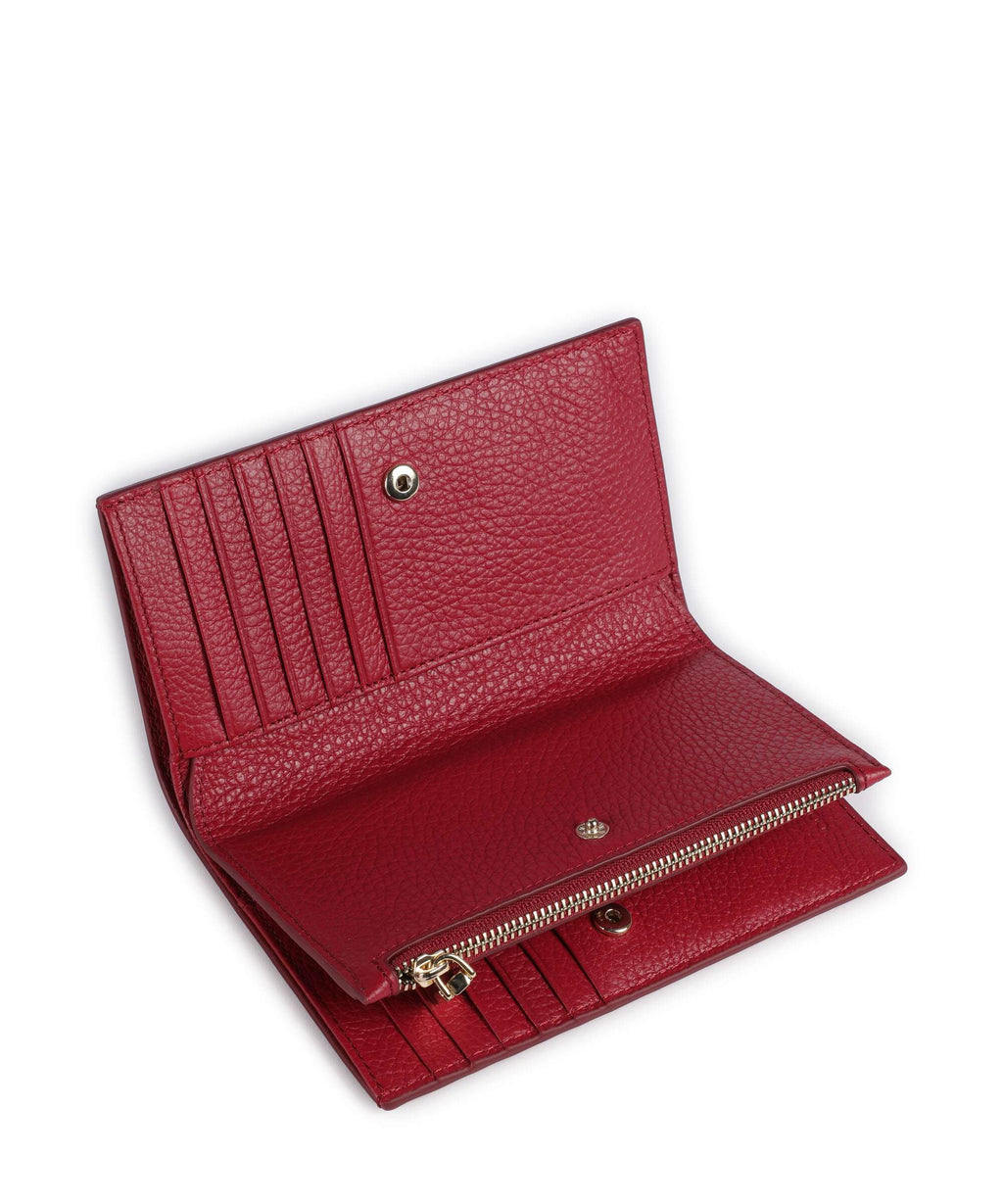 Coccinelle Metallic Soft Wallet sangria