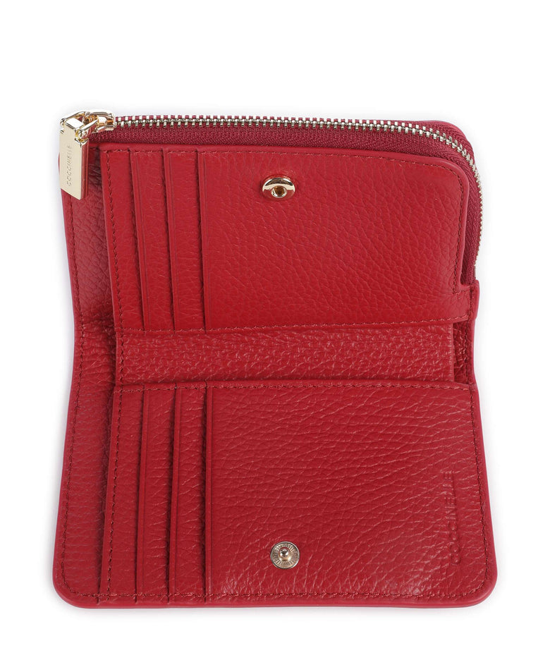 Coccinelle Metallic Soft Wallet ruby