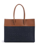 Coccinelle Myrtha Denim bolsa shopper blue/cognac