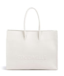 Coccinelle Myrtha Maxi Logo bolsa shopper blanco