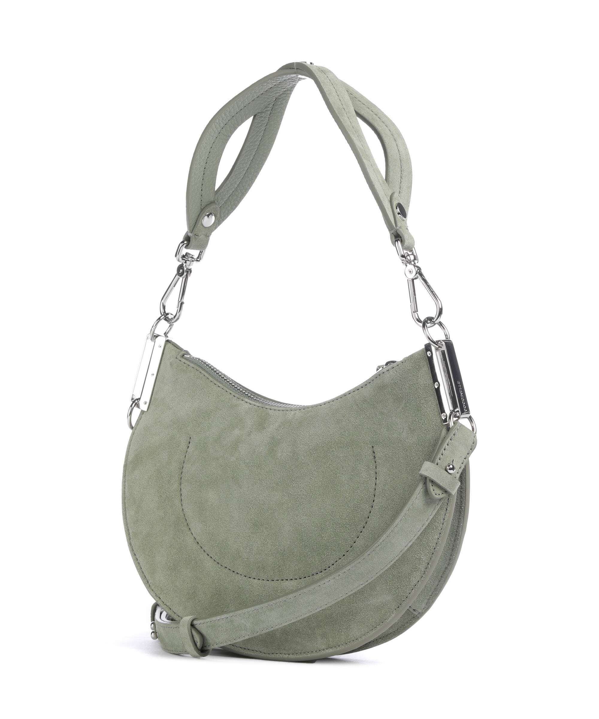 Coccinelle Sunup Suede Shoulder bag greenery