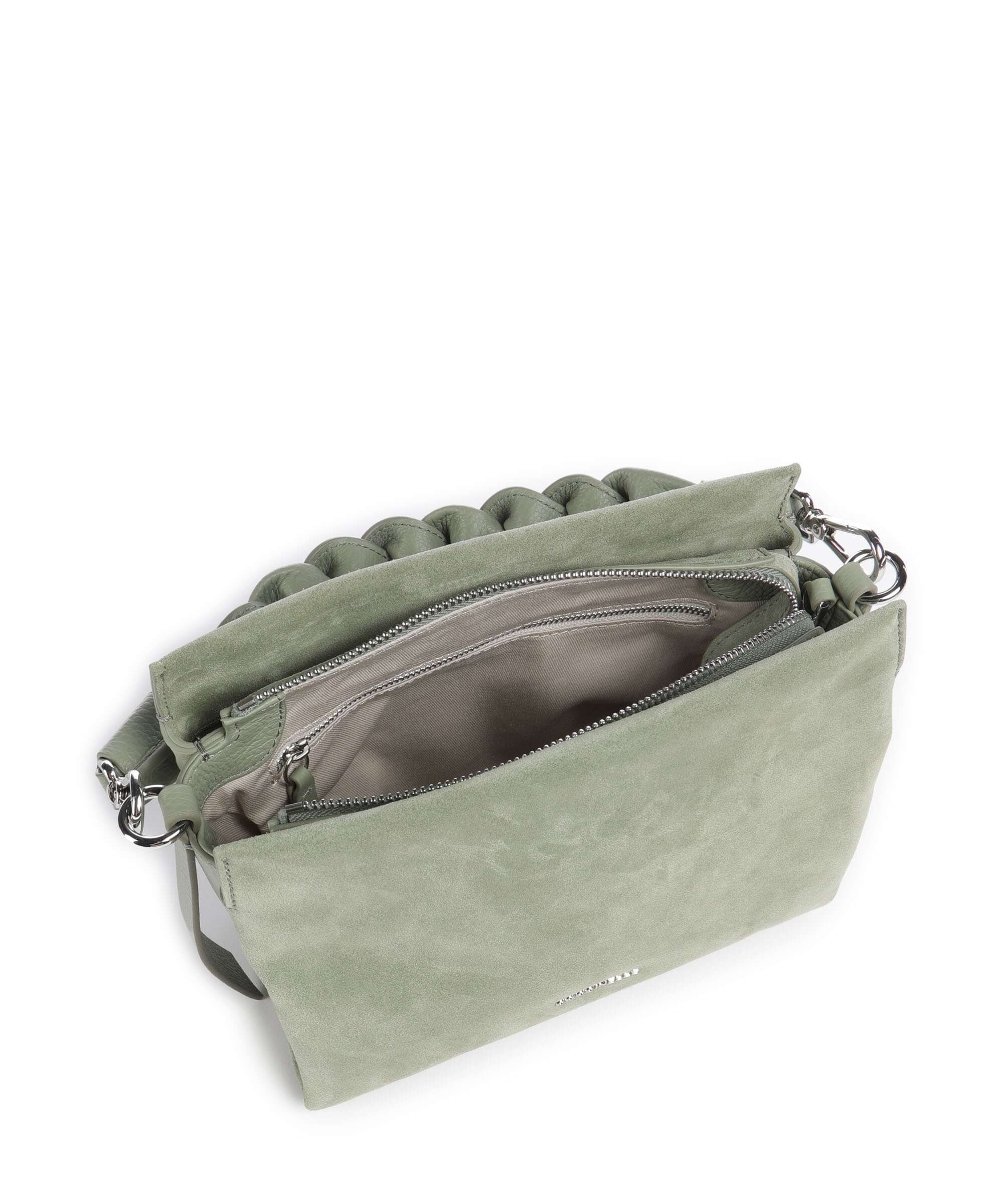 Coccinelle Boheme Suede Handbag greenery